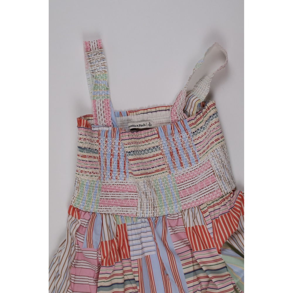 Abercrombie & Fitch Maxi Dress Patchwork Smocked Multi Color Small NWT MSRP $120 - Picture 8 of 10